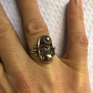 Sterling Silver  Floral Ring